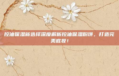 控油保湿新选择深度解析控油保湿粉饼，打造完美底妆！