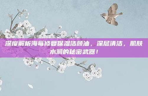 深度解析海莓修复保湿洁颜油，深层清洁，肌肤水润的秘密武器！