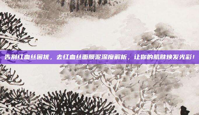 告别红血丝困扰，去红血丝面膜泥深度解析，让你的肌肤焕发光彩！