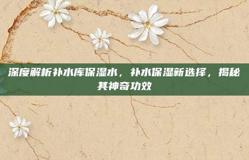 深度解析补水库保湿水，补水保湿新选择，揭秘其神奇功效