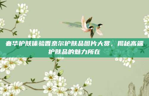 奢华护肤体验香奈尔护肤品图片大赏，揭秘高端护肤品的魅力所在