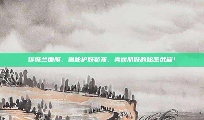 御肤兰面膜，揭秘护肤新宠，美丽肌肤的秘密武器！