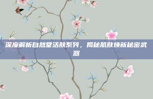 深度解析自然堂活肤系列，揭秘肌肤焕新秘密武器