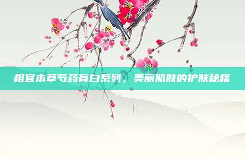 相宜本草芍药育白系列，美丽肌肤的护肤秘籍