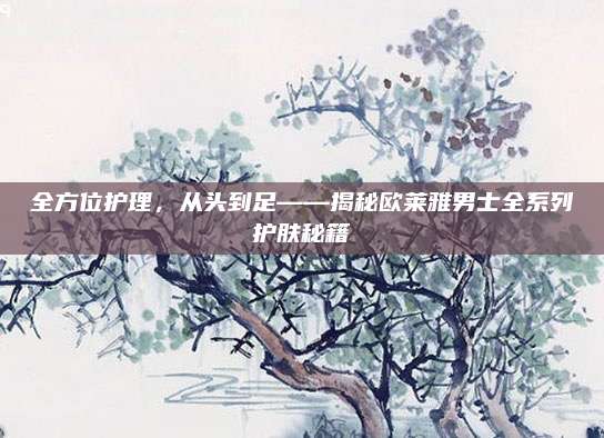 全方位护理，从头到足——揭秘欧莱雅男士全系列护肤秘籍