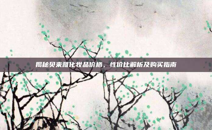 揭秘贝来雅化妆品价格，性价比解析及购买指南