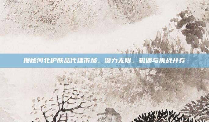 揭秘河北护肤品代理市场，潜力无限，机遇与挑战并存