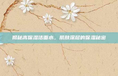 揭秘高保湿洁面水，肌肤深层的保湿秘密