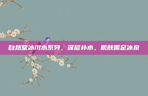 自然堂冰川水系列,深层补水,肌肤喝足冰泉