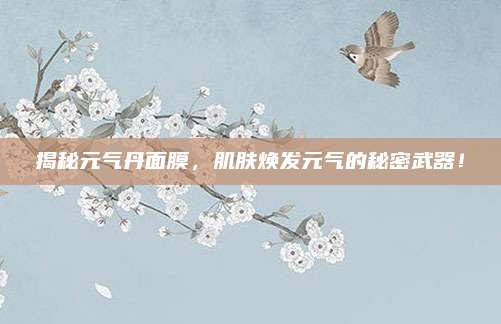 揭秘元气丹面膜，肌肤焕发元气的秘密武器！