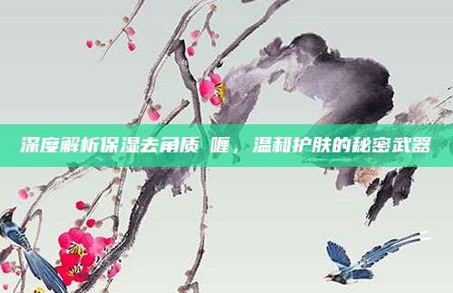 深度解析保湿去角质啫喱，温和护肤的秘密武器