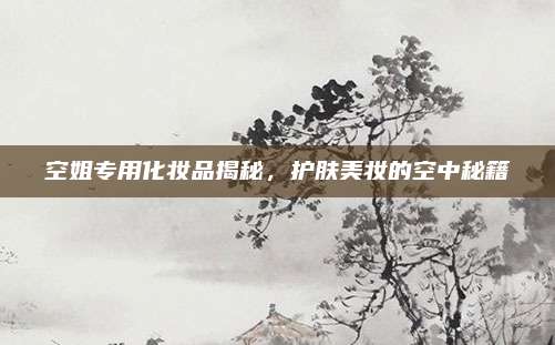 空姐专用化妆品揭秘,护肤美妆的空中秘籍