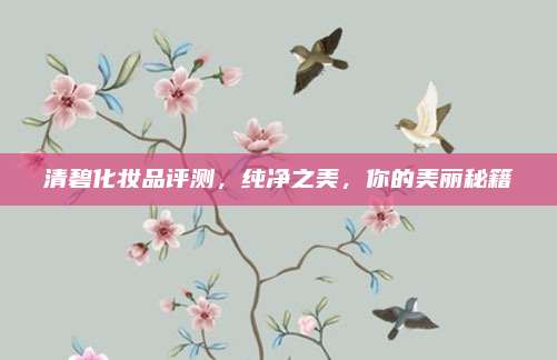 清碧化妆品评测，纯净之美，你的美丽秘籍