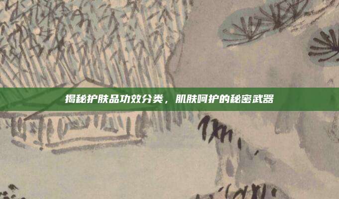 揭秘护肤品功效分类，肌肤呵护的秘密武器