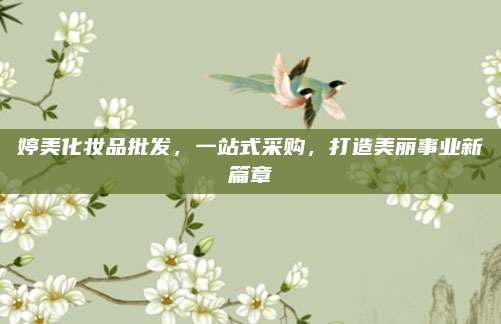 婷美化妆品批发，一站式采购，打造美丽事业新篇章