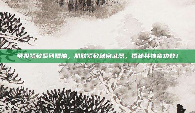 梦妆紧致系列精油，肌肤紧致秘密武器，揭秘其神奇功效！