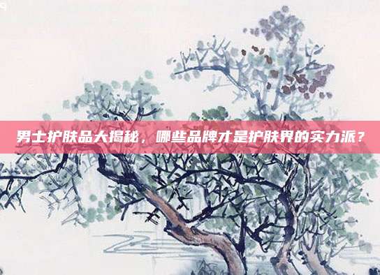 男士护肤品大揭秘，哪些品牌才是护肤界的实力派？