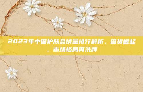 2023年中国护肤品销量排行解析，国货崛起，市场格局再洗牌