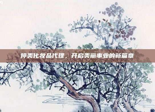 婷美化妆品代理，开启美丽事业的新篇章