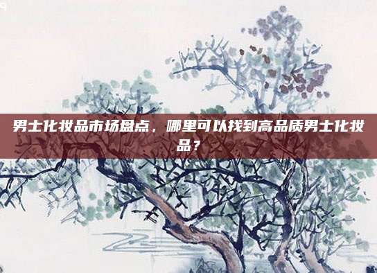 男士化妆品市场盘点，哪里可以找到高品质男士化妆品？