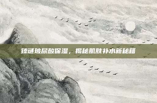 臻谜玻尿酸保湿，揭秘肌肤补水新秘籍