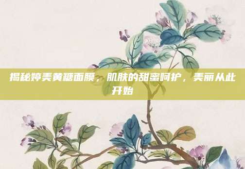 揭秘婷美黄糖面膜，肌肤的甜蜜呵护，美丽从此开始