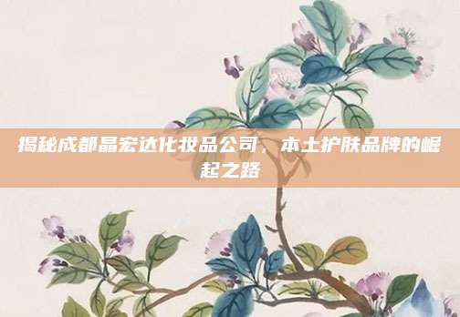 揭秘成都晶宏达化妆品公司，本土护肤品牌的崛起之路