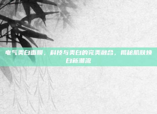 电气美白面膜，科技与美白的完美融合，揭秘肌肤焕白新潮流
