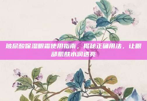 玻尿酸保湿眼霜使用指南，揭秘正确用法，让眼部肌肤水润透亮