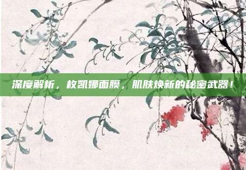 深度解析，枚凯娜面膜，肌肤焕新的秘密武器！