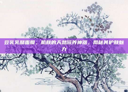 豆乳乳酪面膜,肌肤的天然滋养神器,揭秘其护肤魅力