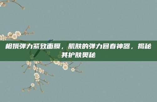 相娥弹力紧致面膜,肌肤的弹力回春神器,揭秘其护肤奥秘