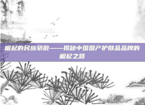 崛起的民族骄傲——揭秘中国国产护肤品品牌的崛起之路