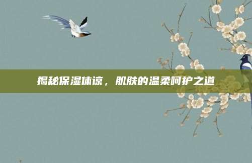 揭秘保湿体谅，肌肤的温柔呵护之道