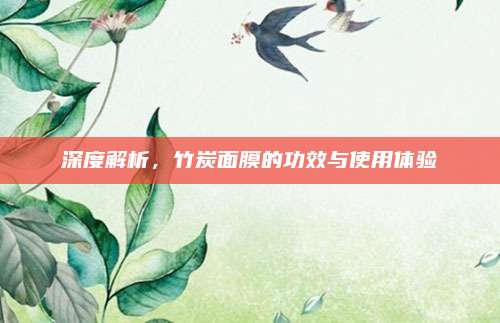 深度解析，竹炭面膜的功效与使用体验