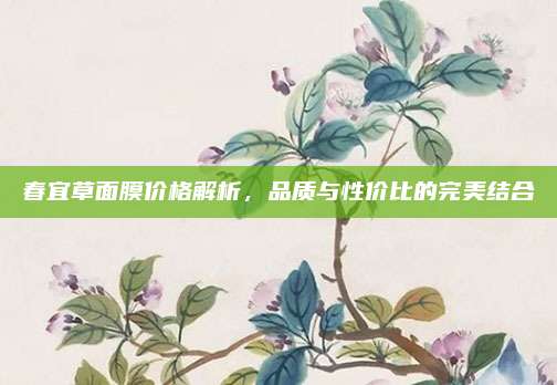 春宜草面膜价格解析，品质与性价比的完美结合