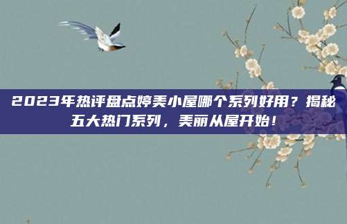 2023年热评盘点婷美小屋哪个系列好用？揭秘五大热门系列，美丽从屋开始！