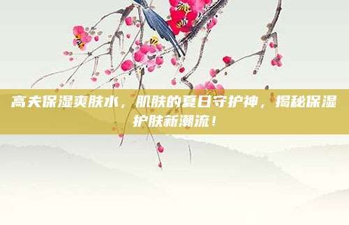 高夫保湿爽肤水，肌肤的夏日守护神，揭秘保湿护肤新潮流！