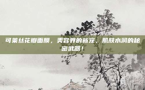 可莱丝花瓣面膜，美容界的新宠，肌肤水润的秘密武器！