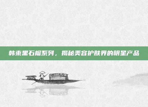 韩束黑石榴系列，揭秘美容护肤界的明星产品