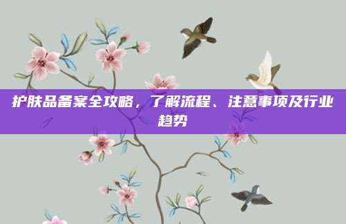 护肤品备案全攻略，了解流程、注意事项及行业趋势