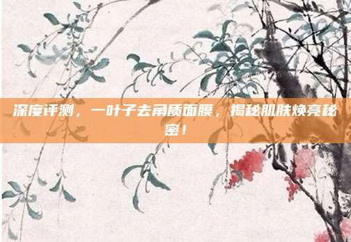 深度评测，一叶子去角质面膜，揭秘肌肤焕亮秘密！