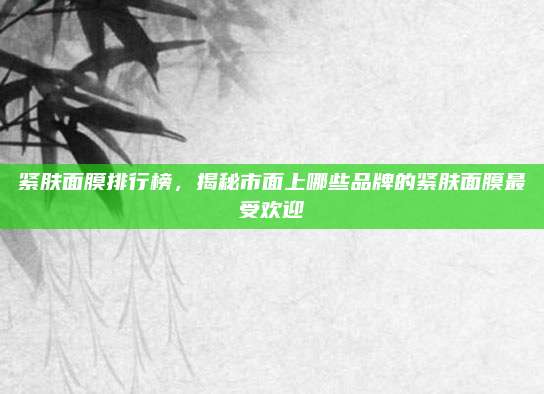 紧肤面膜排行榜，揭秘市面上哪些品牌的紧肤面膜最受欢迎