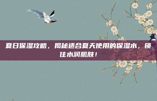 夏日保湿攻略，揭秘适合夏天使用的保湿水，锁住水润肌肤！