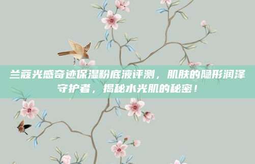 兰蔻光感奇迹保湿粉底液评测，肌肤的隐形润泽守护者，揭秘水光肌的秘密！
