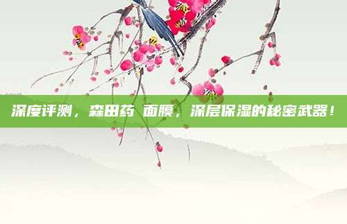 深度评测，森田药粧面膜，深层保湿的秘密武器！