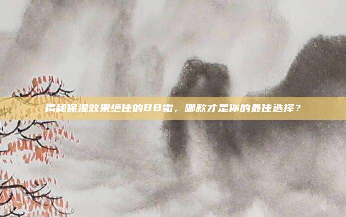 揭秘保湿效果绝佳的BB霜，哪款才是你的最佳选择？