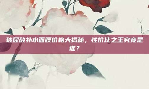 玻尿酸补水面膜价格大揭秘，性价比之王究竟是谁？