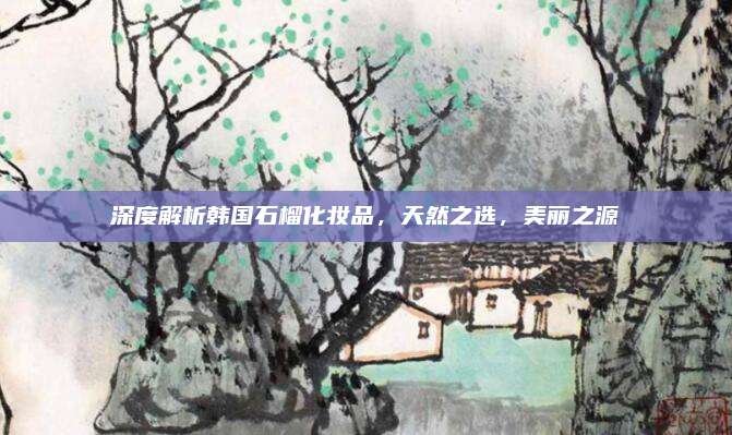深度解析韩国石榴化妆品，天然之选，美丽之源