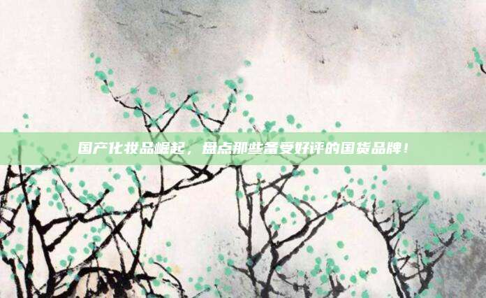 国产化妆品崛起，盘点那些备受好评的国货品牌！